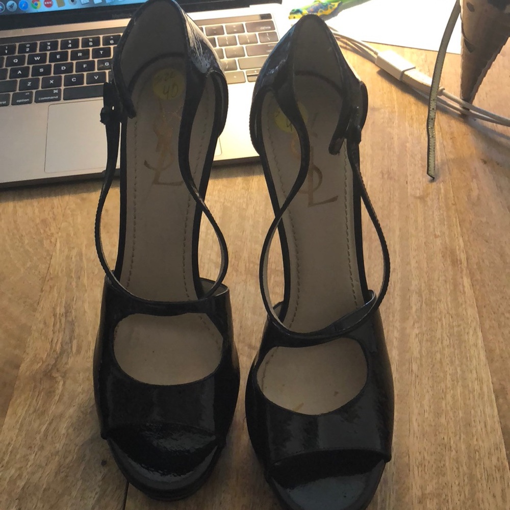 Ysl high heels strappy sandals